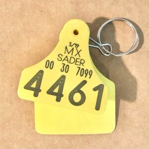 Cow Tag Keychain